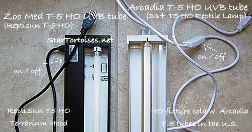 long T-5 HO fluorescent UVB tubes