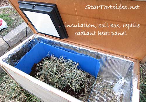 insulated and heated tortoise house